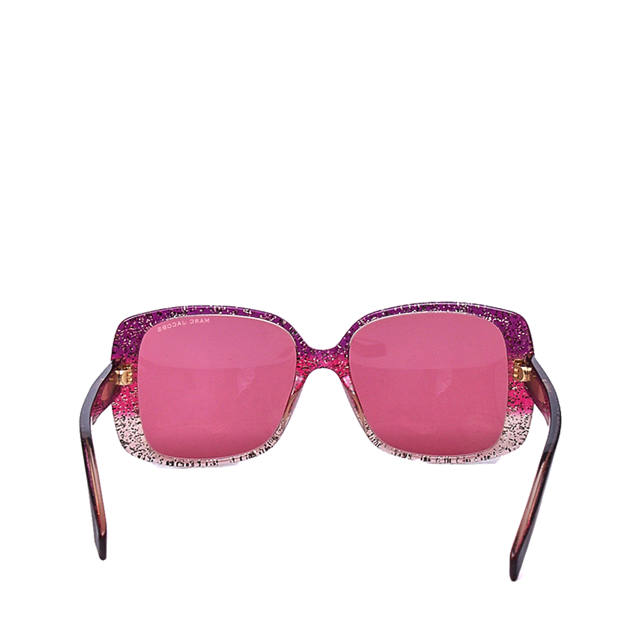 Marc Jacobs- Pink & Gold Glitter Print Square Sunglasses